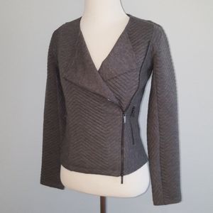 Armani Exchange knit moto sweater jacket